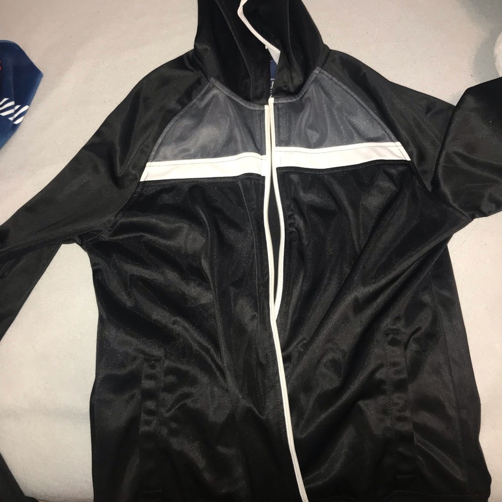 American Rag black zip up hoodie